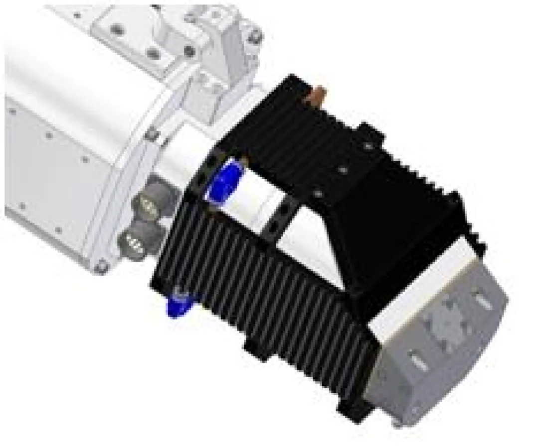 Kopf einer X-RAY WorX Röntgenröhre des Typs XWT-225-SE mit externer Kühleinheit (schwarz)