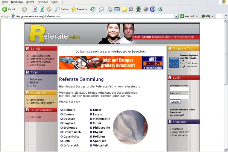 Bild: Referate Online mit neuem Layout