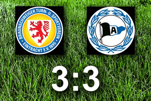 Bild: Eintracht Braunschweig holt gegen Arminia Bielefeld nach einen 0:3-Rückstand doch noch einen Punkt