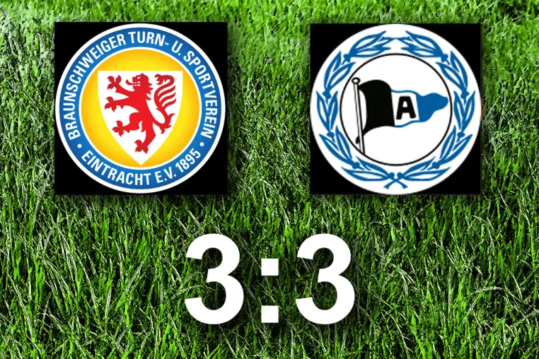 Bild: Eintracht Braunschweig holt gegen Arminia Bielefeld nach einen 0:3-Rückstand doch noch einen Punkt