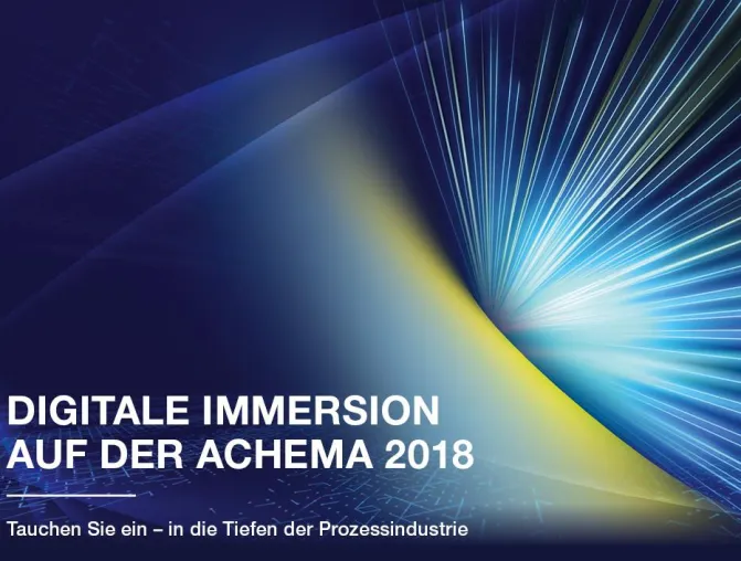 Kommunikation der Digitalisierung auf der ACHEMA 2018 Bild: Kommunikation der Digitalisierung auf der ACHEMA 2018