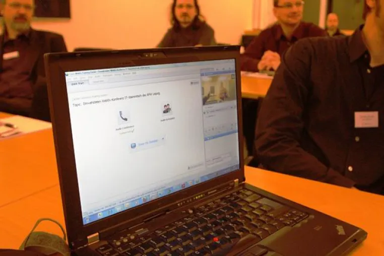 Bild: Erstes „Webinar“ am BFW Leipzig