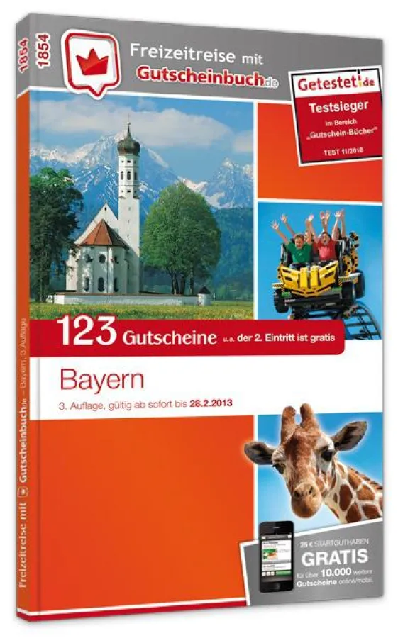 Freizeitreise mit Gutscheinbuch.de Bayern