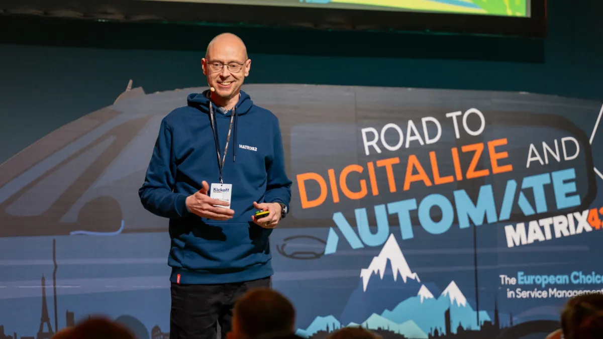 Santeri Jussila, Chief Product Officer, stellt die neuen Matrix42 AI Agents vor