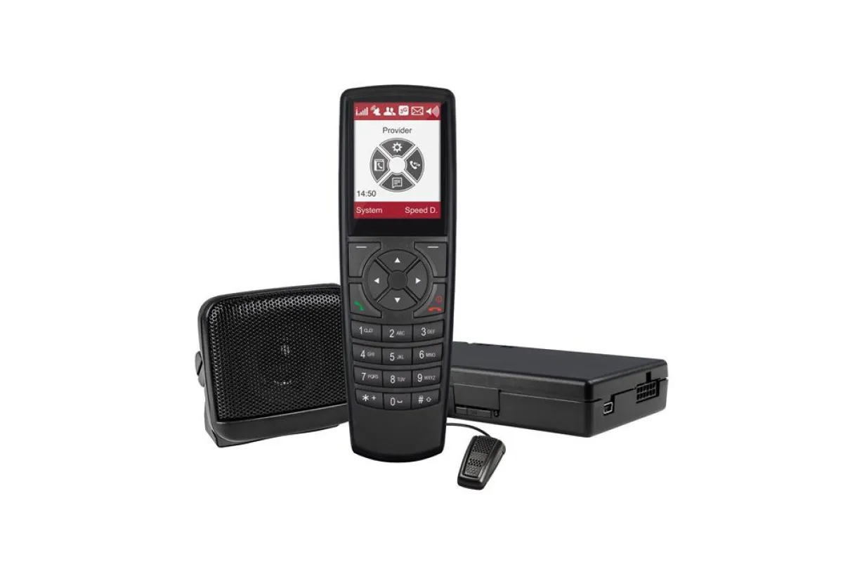 Einer der Höhepunkte am Stand von pei tel: das PTCarPhone 5