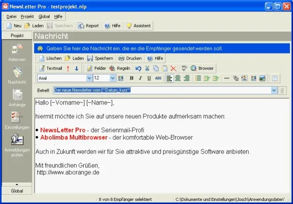 Bild: NewsLetter Pro: Persönliche Weihnachtspost per E-Mail versenden