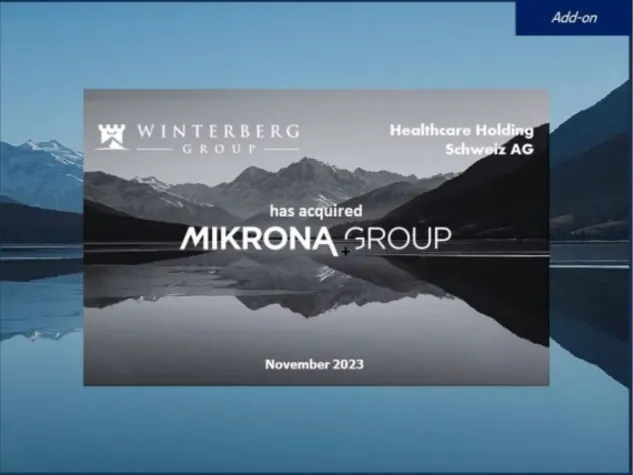Bild: HEALTHCARE HOLDING/WINTERBERG ÜBERNIMMT MIKRONA GROUP AG
