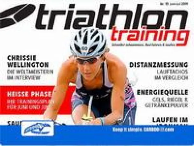 Bild: Die neue triathlon training mit tollem Cover und noch schönerer Rückseite ist raus