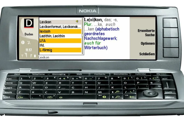 Bild: Der Duden jetzt auch für Nokia Communicator 9300/9500