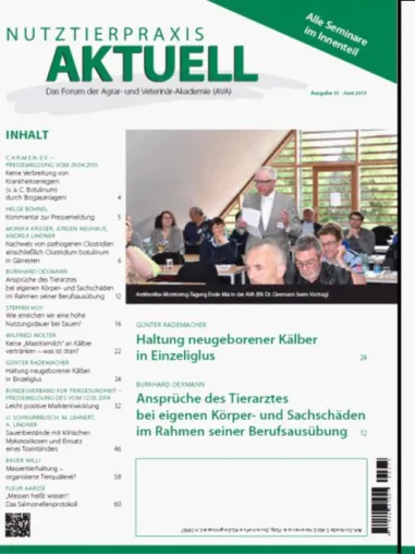 Bild: NUTZTIERPRAXIS AKTUELL (NPA) Nr. 51 2015 mit Auflage von 5.000 neu erschienen