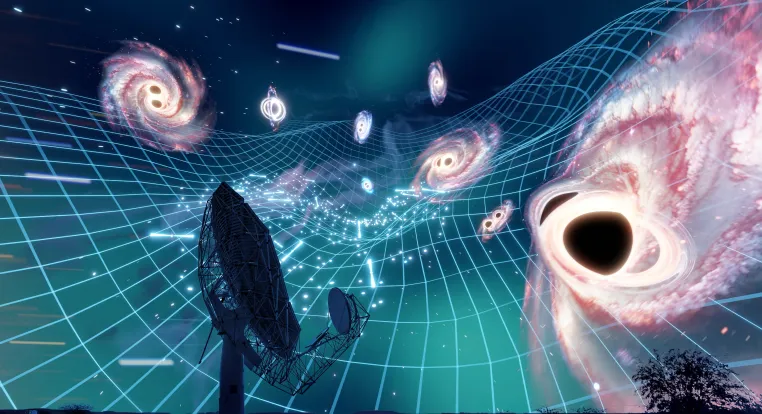 Bild: Kosmische Kartographie - Das Gesicht des Gravitationswellenhintergrunds