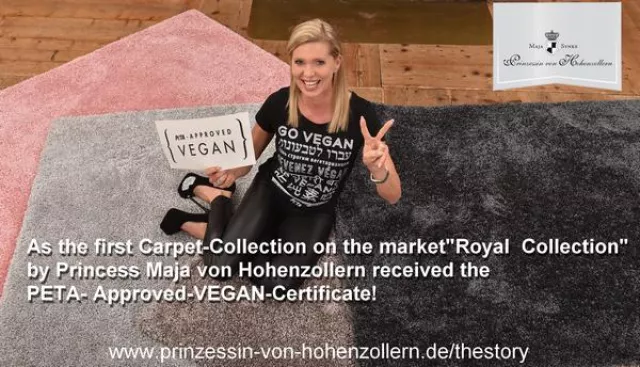 Bild: Teppich-Kollektion by Maja Prinzessin von Hohenzollern erhält PETA-APPROVED-VEGAN-Zertifikat