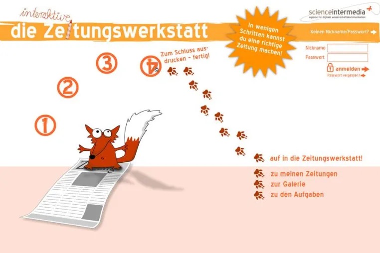 Bild: Das Klassenzimmer wird zum Redaktionsbüro