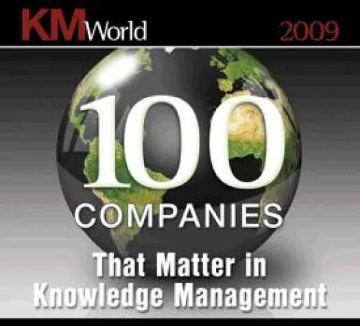 Recommind auch 2009 einer der 100 bedeutendsten Wissensmanagement-Anbieter weltweit Bild: Recommind auch 2009 einer der 100 bedeutendsten Wissensmanagement-Anbieter weltweit