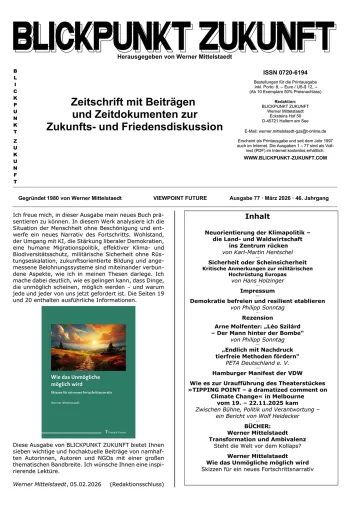 Bild: BLICKPUNKT ZUKUNFT Ausgabe 77, 46. Jahrgang ist erschienen!