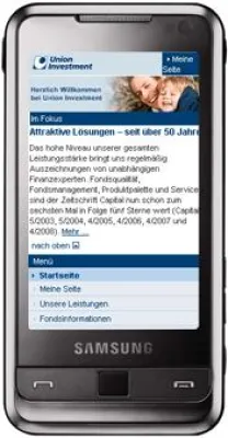 Bild: Kapitalanlagegesellschaft Union Investment eröffnet Mobilportal