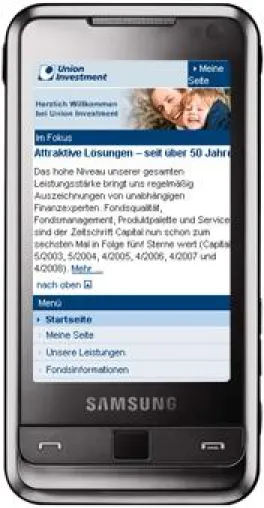 Bild: Kapitalanlagegesellschaft Union Investment eröffnet Mobilportal