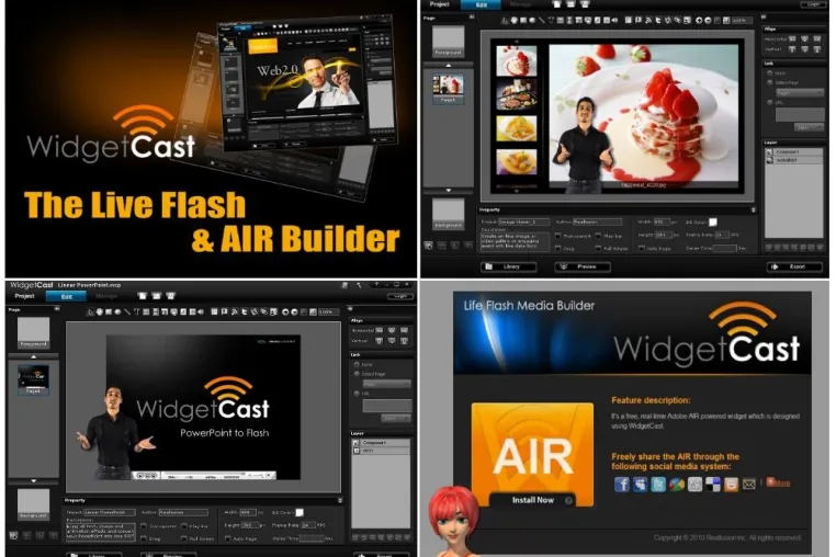Reallusion bringt Update für Flash Authoring und AIR Builder WidgetCast 2.5 Bild: Reallusion bringt Update für Flash Authoring und AIR Builder WidgetCast 2.5