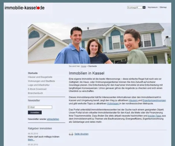 Bild: Regionales Immobilienportal hilft bei Suche nach Haus, Wohnung oder Bauplatz in Kassel