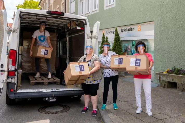 Bild: 80.000 Faceshields für bundesweite Spendenaktion