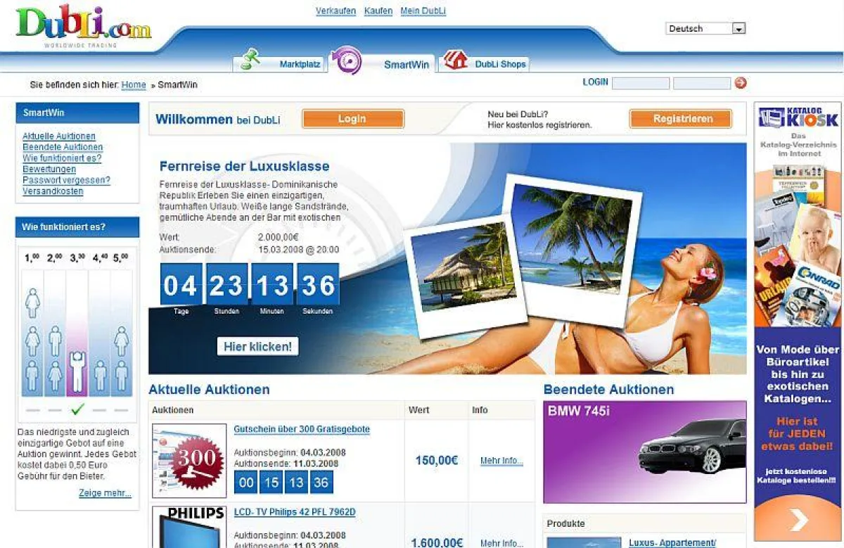 Auktionsportal DubLi versteigert Witzeerzähler samt dunkelroten Ypsil-Eier