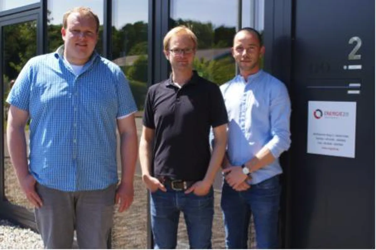 Das Gründungsteam der Energie 2.0 GmbH Patrick Windhorst, Torben Schierbecker und Denys Vorotyntsev