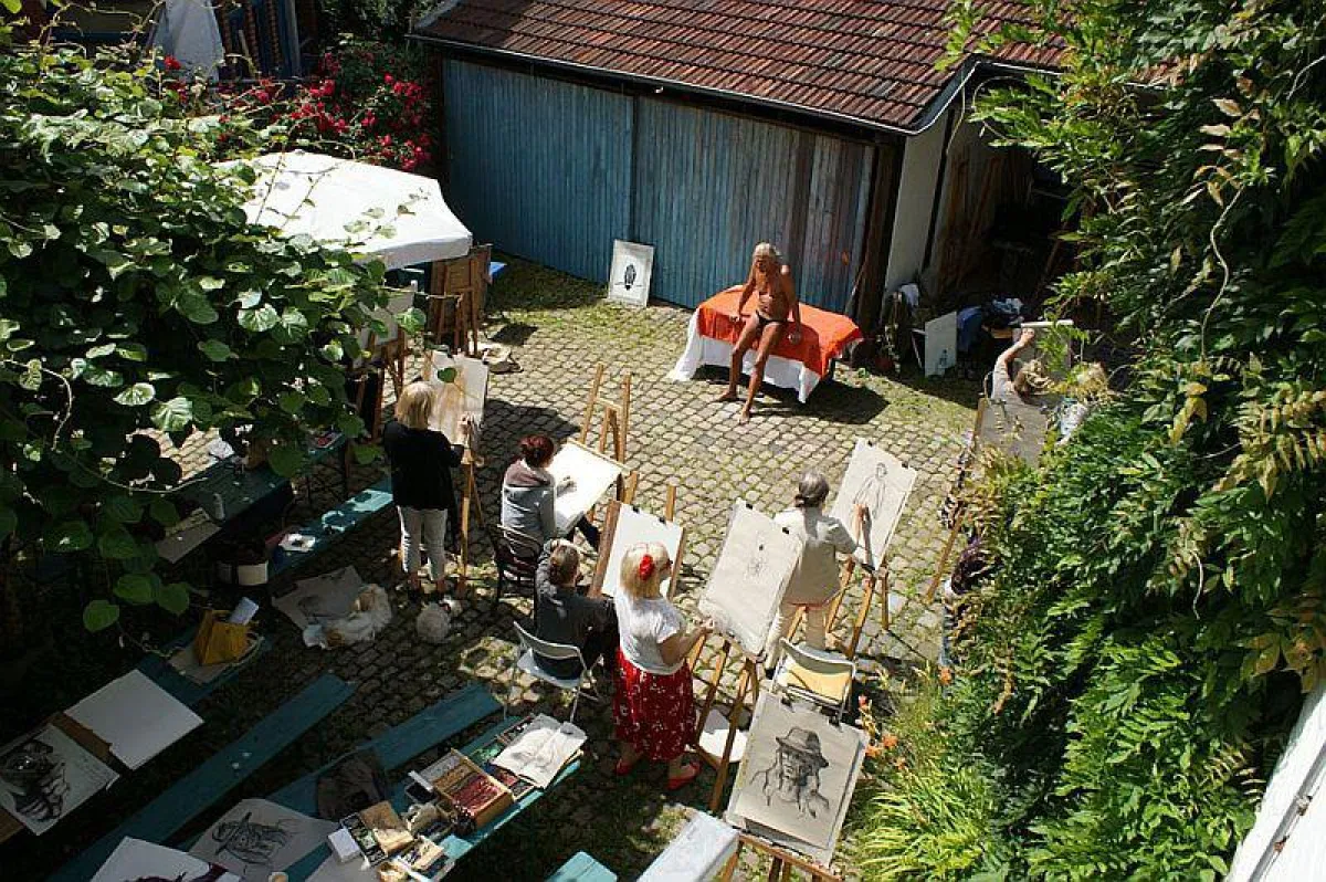 Workshop Portrait- und Aktzeichnen Open Air mit Brigitte Guhle in Wiesbaden