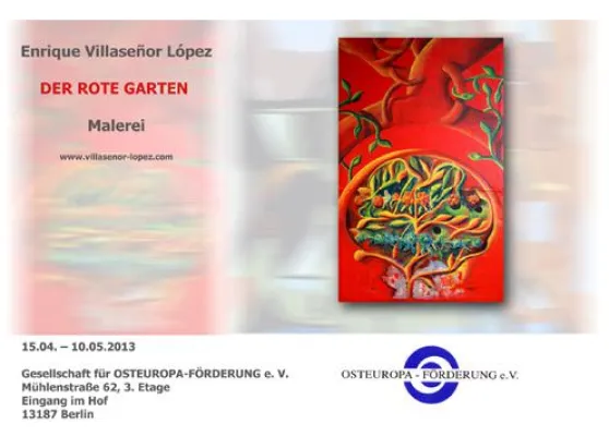Enrique Villaseñor López – "Der rote Garten" – Malerei Bild: Enrique Villaseñor López – "Der rote Garten" – Malerei