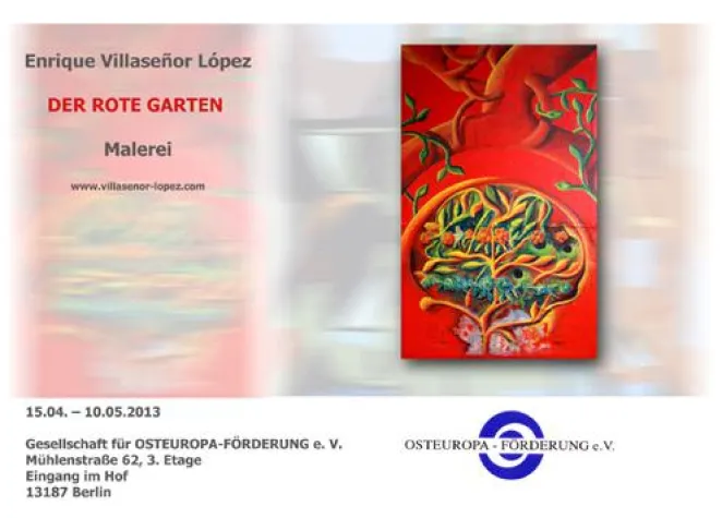 Enrique Villaseñor López – "Der rote Garten" – Malerei Bild: Enrique Villaseñor López – "Der rote Garten" – Malerei