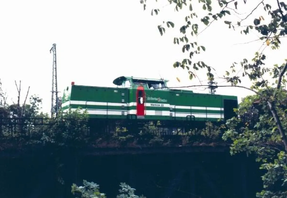 Lok der Erfurter Bahn. Das Unternehmen feierte in diesen Tagen seinen 100. Geburtstag.