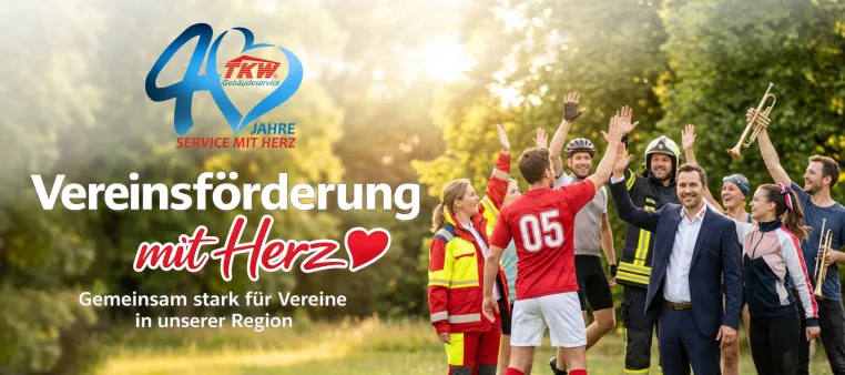 Herzschlag für die Region: TKW investiert zum 40. Unternehmensjubiläum 40.000 Euro in regionales Engagement Bild: Herzschlag für die Region: TKW investiert zum 40. Unternehmensjubiläum 40.000 Euro in regionales Engagement