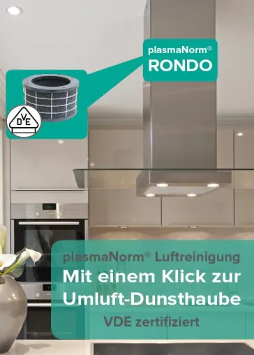 Luftreinigungsmodul plasmaNorm® RONDO erhält VDE Zertifizierung Bild: Luftreinigungsmodul plasmaNorm® RONDO erhält VDE Zertifizierung