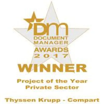 Bild: Compart und Thyssenkrupp Steel Europe sind "Project of the Year 2017"