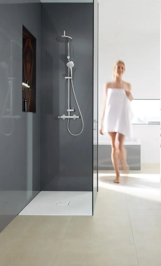 Mehr Komfort beim Duschen: Der Thermostat HANSAUNITA sorgt für eine konstante Wunschtemperatur ? von