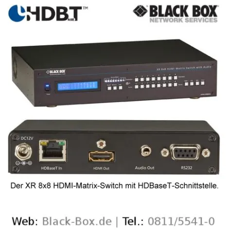 Bild: Black Box zeigt: HDBaseT-Technologie als Basis fexibler IT-Netzwerke
