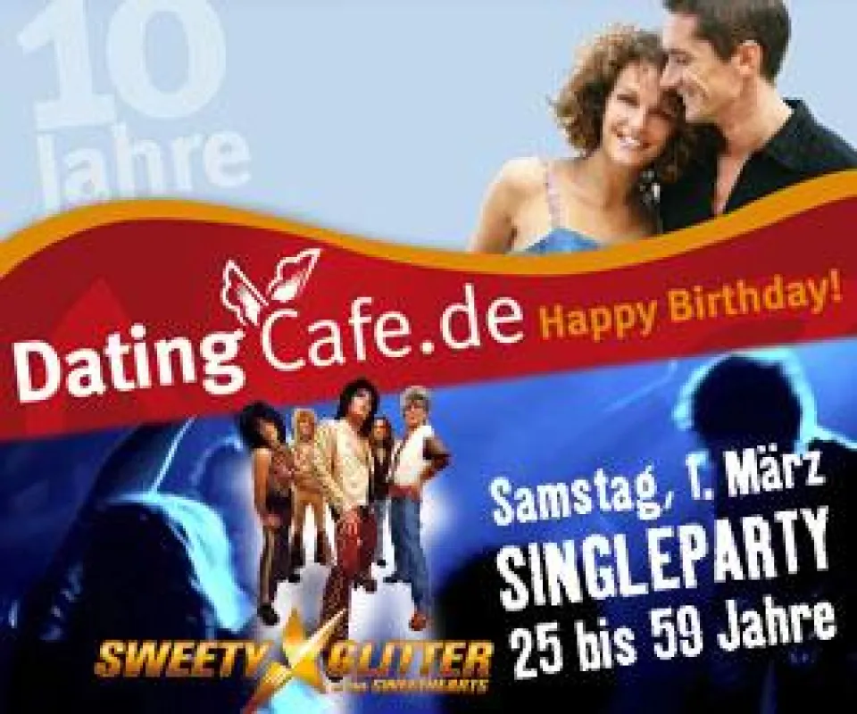 10 Jahre Singlebörse www.datingcafe.de wird mit 1000 Singles groß gefeiert.