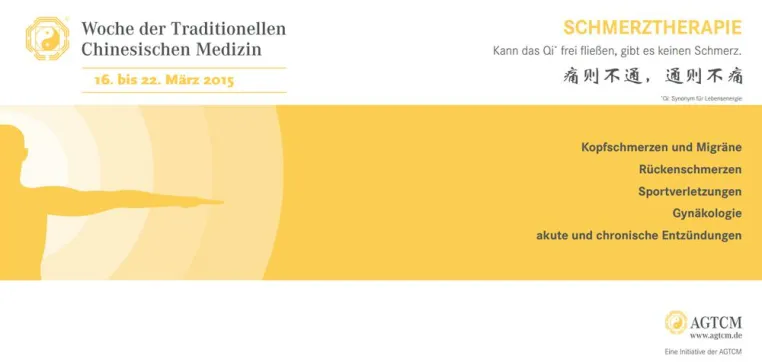 Bild: Woche der Traditionellen Chinesischen Medizin vom 16. bis 22. März 2015 - Fokus: Schmerztherapie