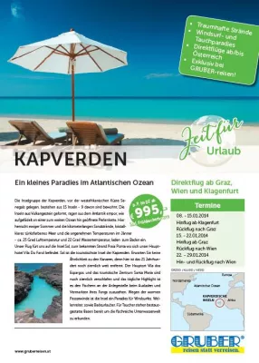 Bild: NEU bei GRUBER-reisen.: Kapverden