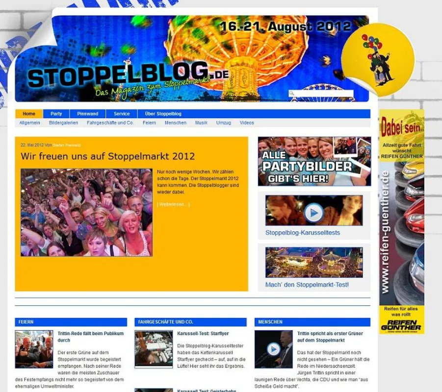 Auch 2012 ist Stoppelblog wieder mitten im Geschehen!