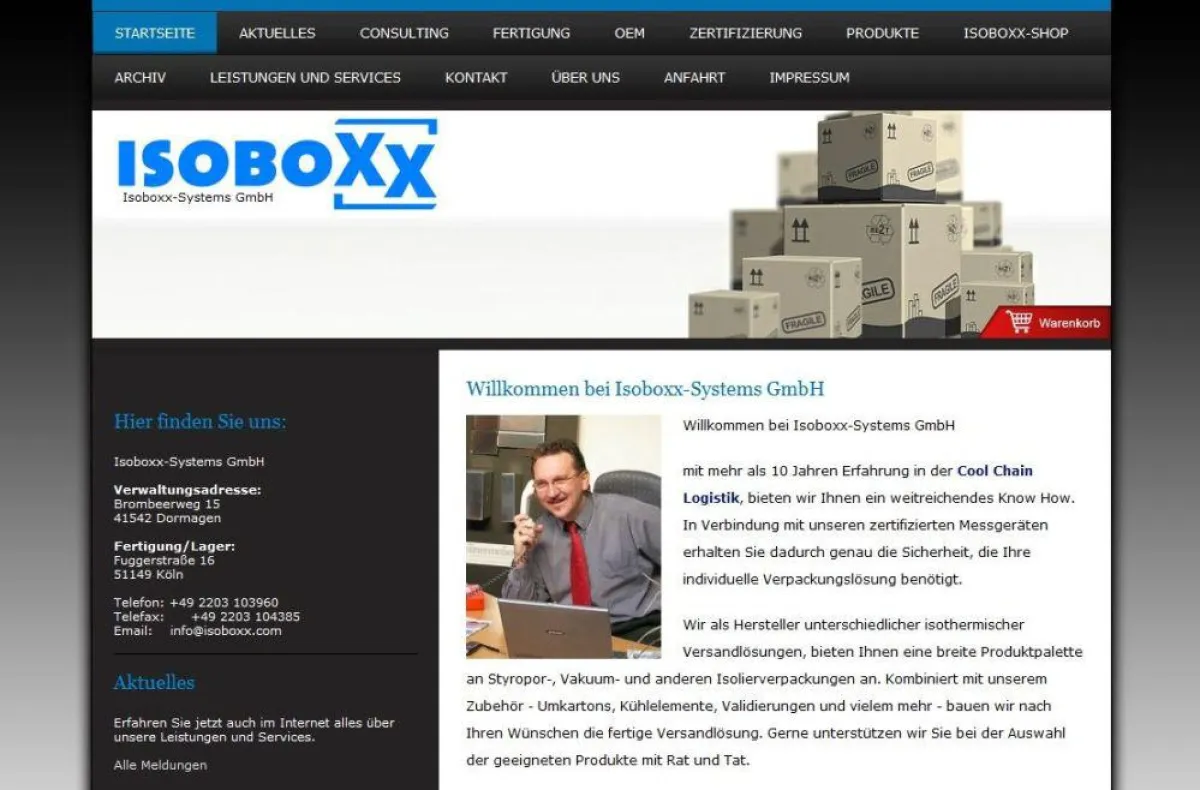 Screenshot Isoboxx-Systems.de
