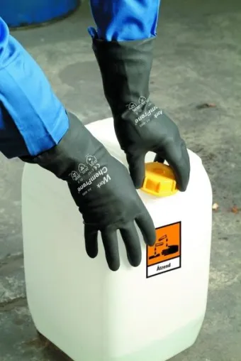 Bild: Virenbeständigkeit der Work-Chemikalienschutzhandschuhe vom Prüfinstitut bestätigt