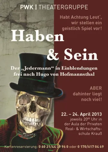 Bild: "Haben & Sein" an der Privaten Real- und Wirtschaftsschule Krauß