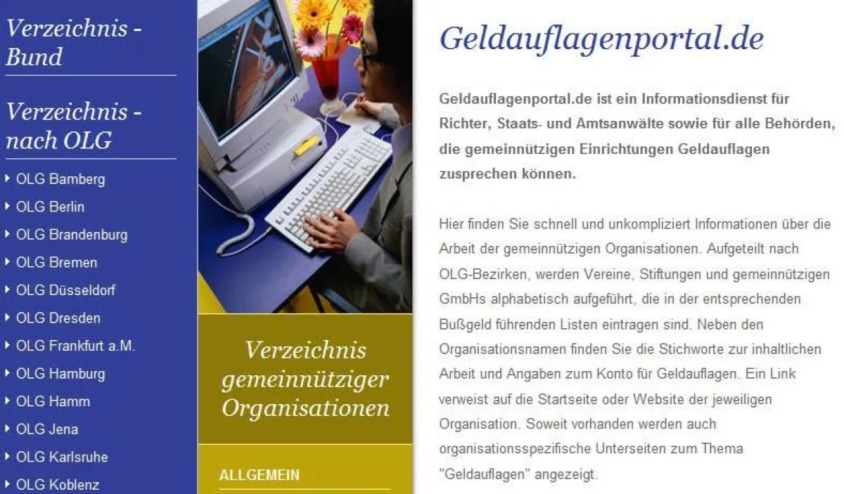 Website: Geldauflagenportal.de
