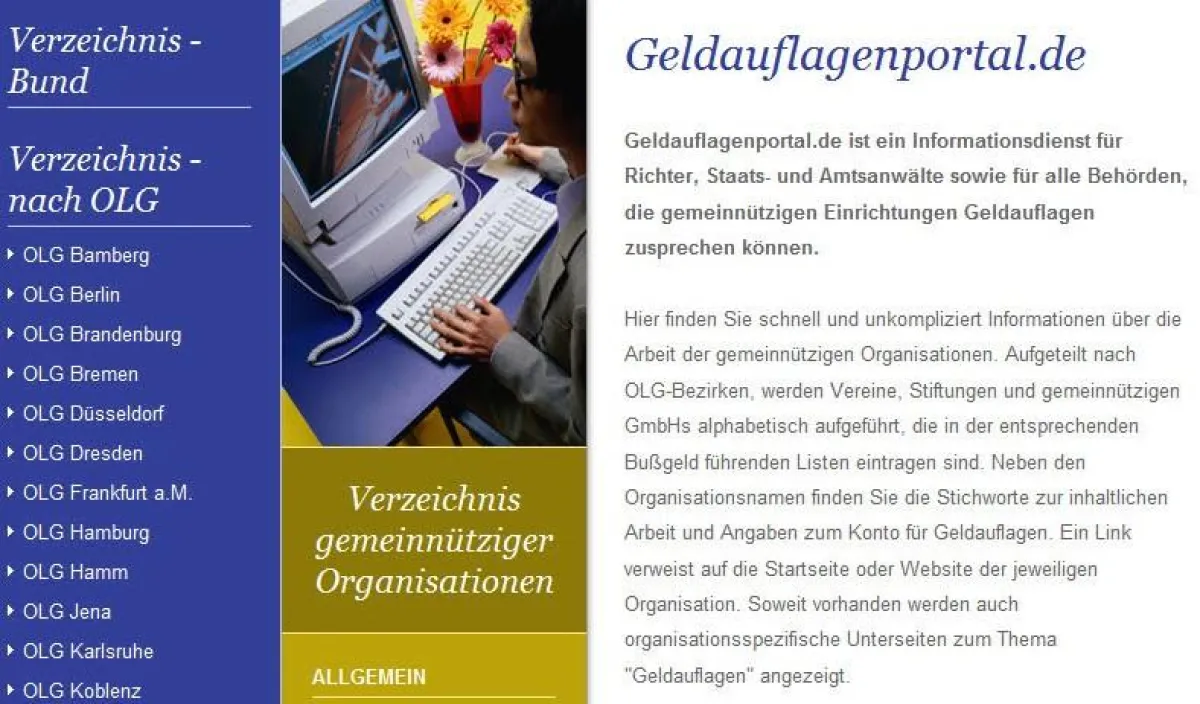 Website: Geldauflagenportal.de