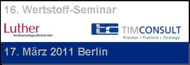 Bild: 16. Wertstoff-Seminar in Berlin - Optimale Vermarktung von Wertstoffen unter neuen Rahmenbedingungen