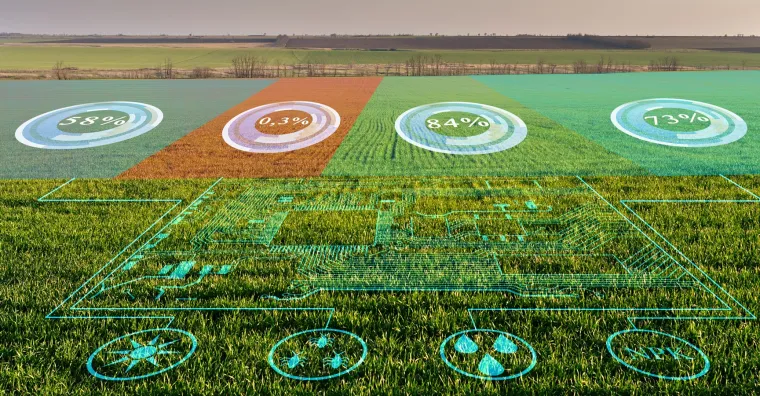 Bild: Satellitendatengestütztes Ertrags- und Schadensmanagement für Agrarversicherer