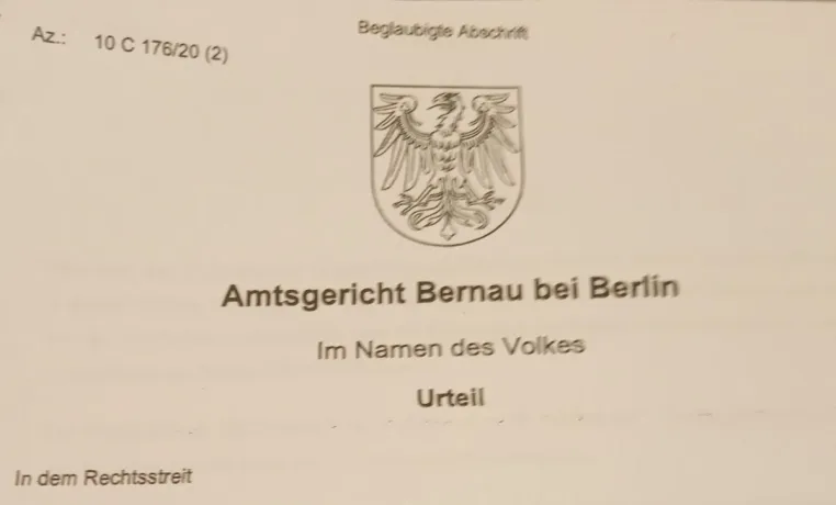 Bild: Interessantes Gerichtsurteil / Neues zum Kleingartenwesen in Pankow / Neues zu Viola Kleinau * /  u.a. ...