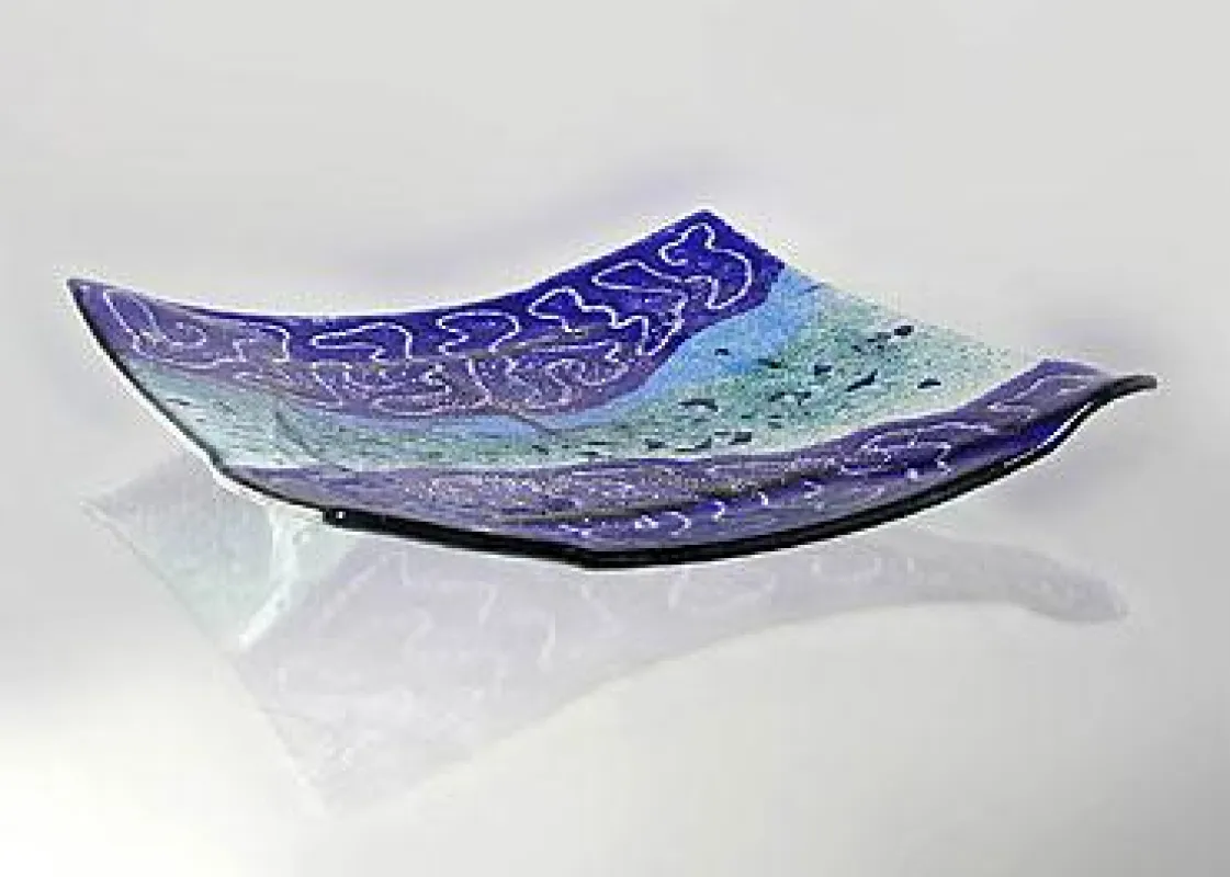 Wohnaccessoire Glaschale in Blau