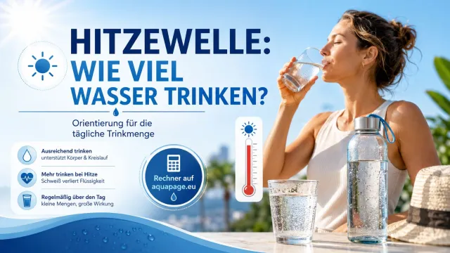 Bild: Hitzewelle startet: Aquapage bietet Rechner für die tägliche Trinkmenge