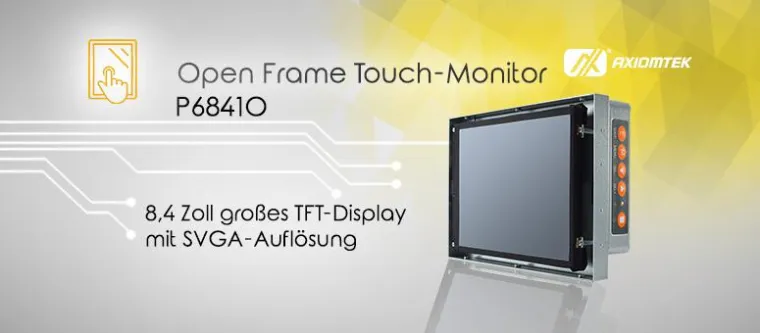 Industrie Open Frame Touch-Monitor mit 8,4-Zoll-Touch-Display im Open-Frame-Design – P6841O Bild: Industrie Open Frame Touch-Monitor mit 8,4-Zoll-Touch-Display im Open-Frame-Design – P6841O